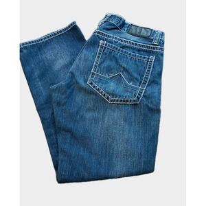 Earl dark wash Denium jeans thick stitch Back‎ Pocket Design Tag 36X31/32 #371C